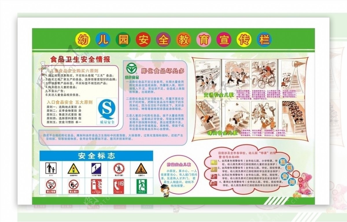 幼儿园安全教育宣传栏图片