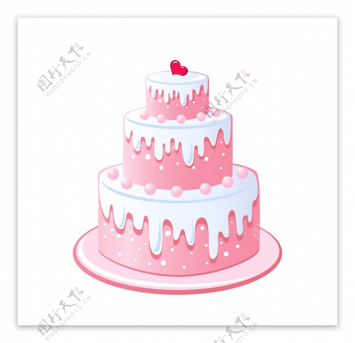 卡通粉色可爱蛋糕