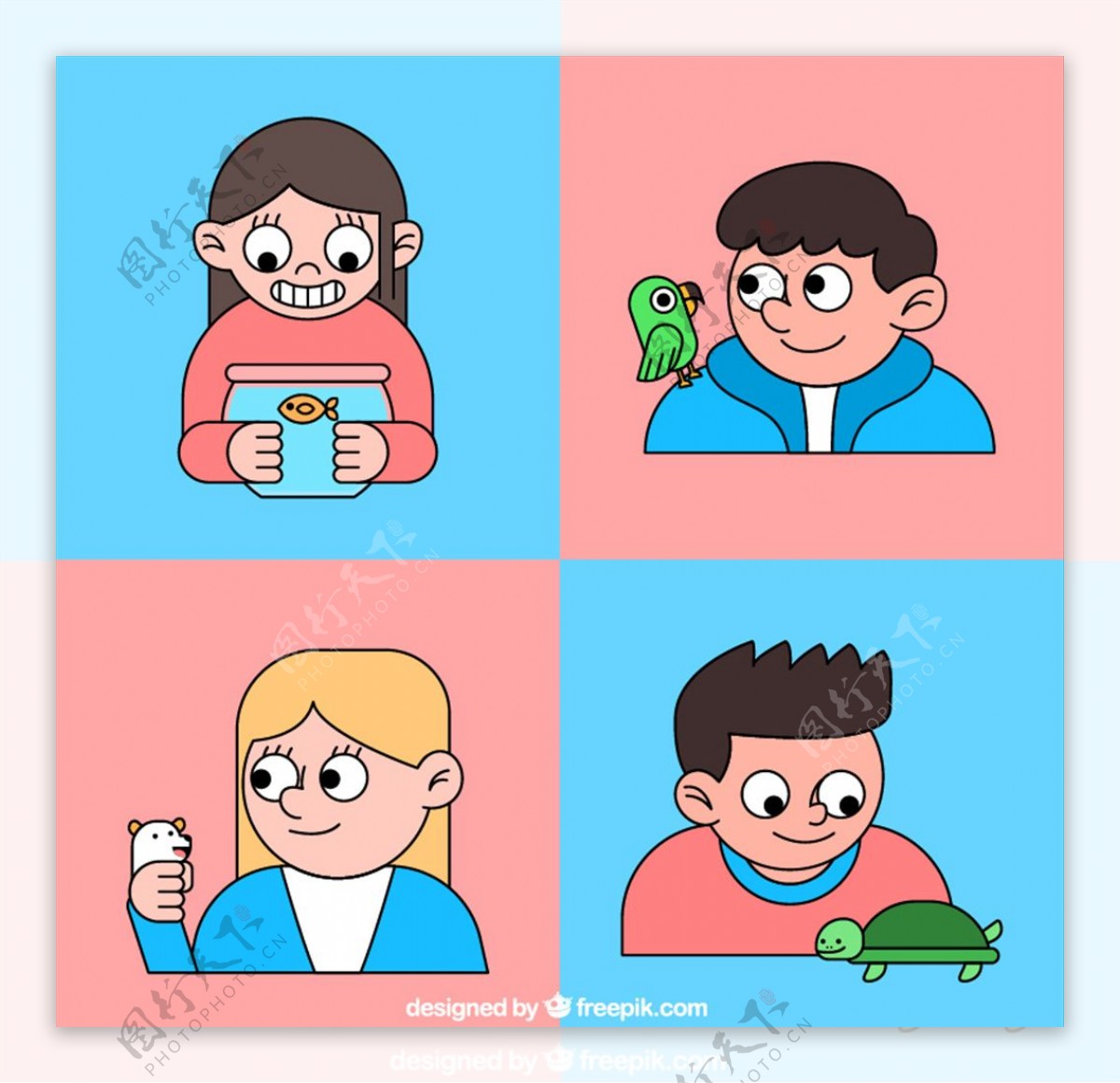 卡通可爱矢量乌龟