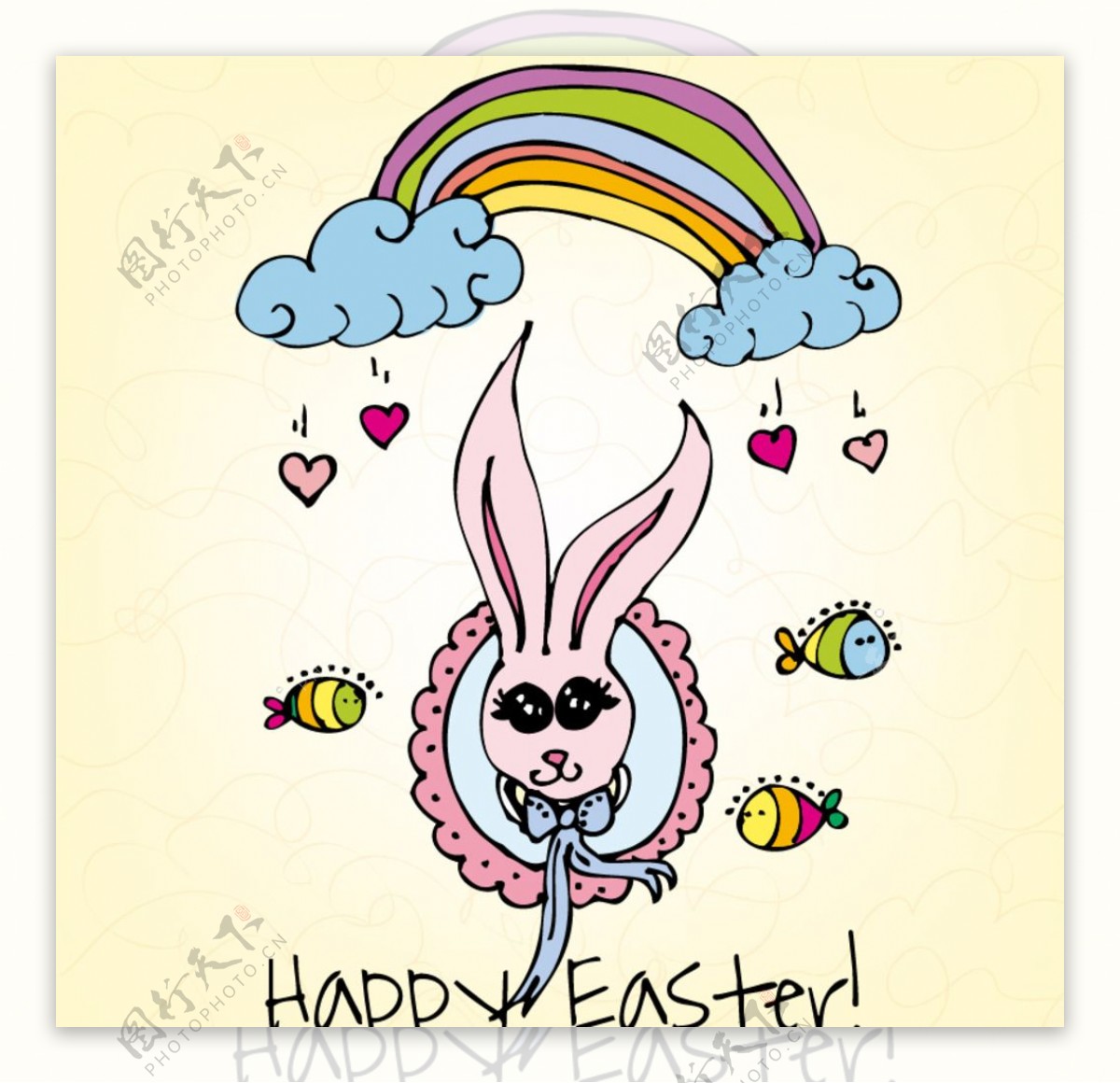 复活节卡通兔子
