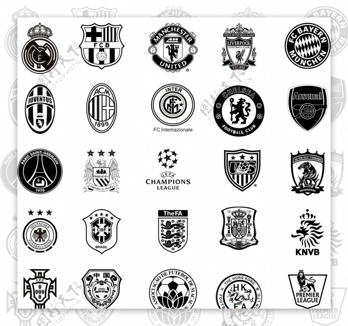 足球队徽标志