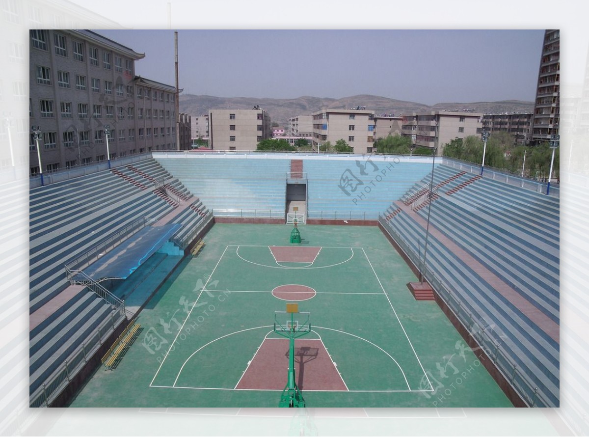 静宁县体育场灯光球场看台鸟瞰图
