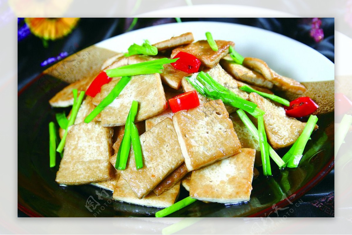 千页豆腐炒菜美食