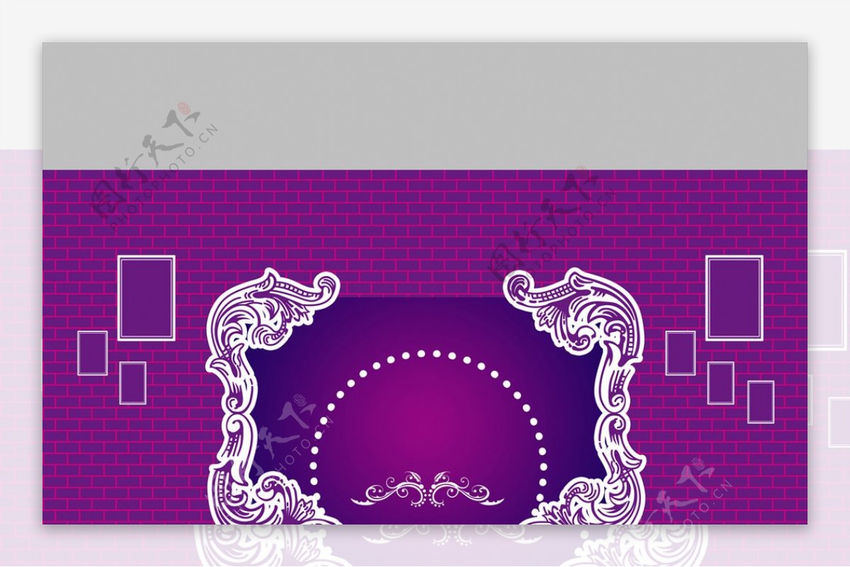 婚礼舞台紫色背景
