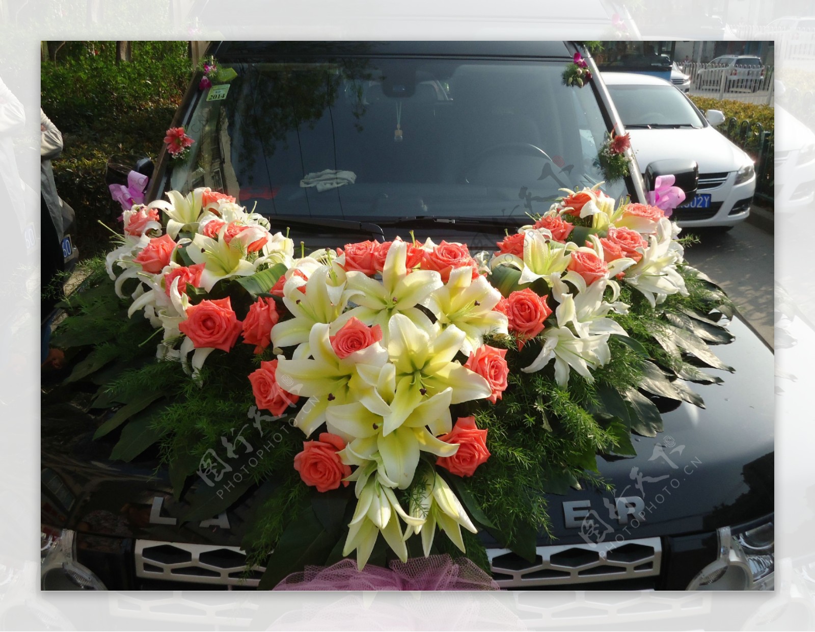 新款韩式车头花 鲜花 婚庆婚车装饰套装