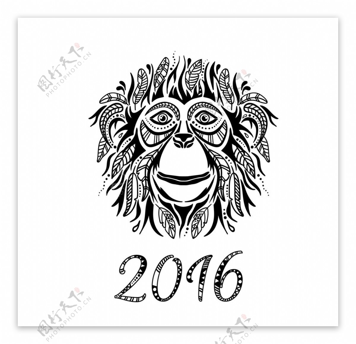 2016手绘猴子
