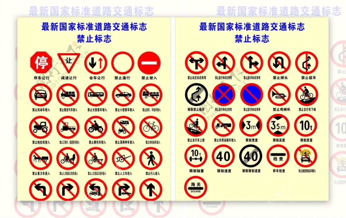 最新国家标准道路交通标志