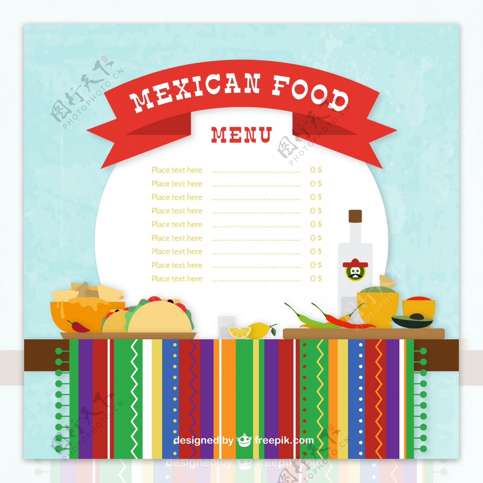 创意墨西哥食物菜单