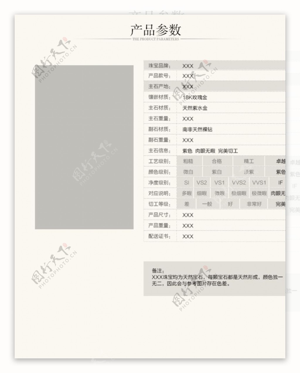 饰品信息表模块