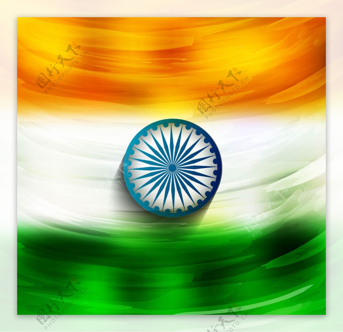 闪亮的印度国旗图案
