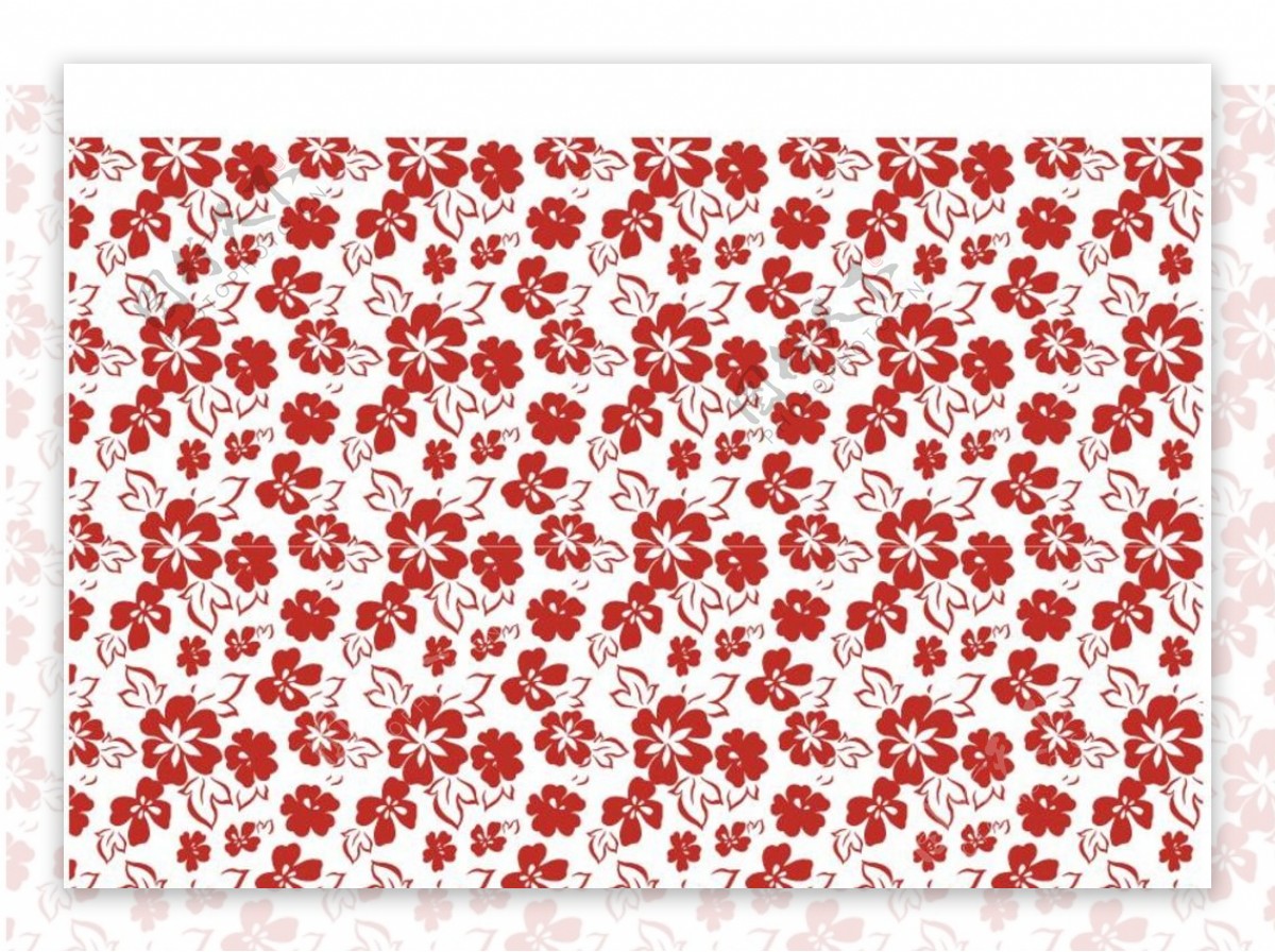 红白墙纸花