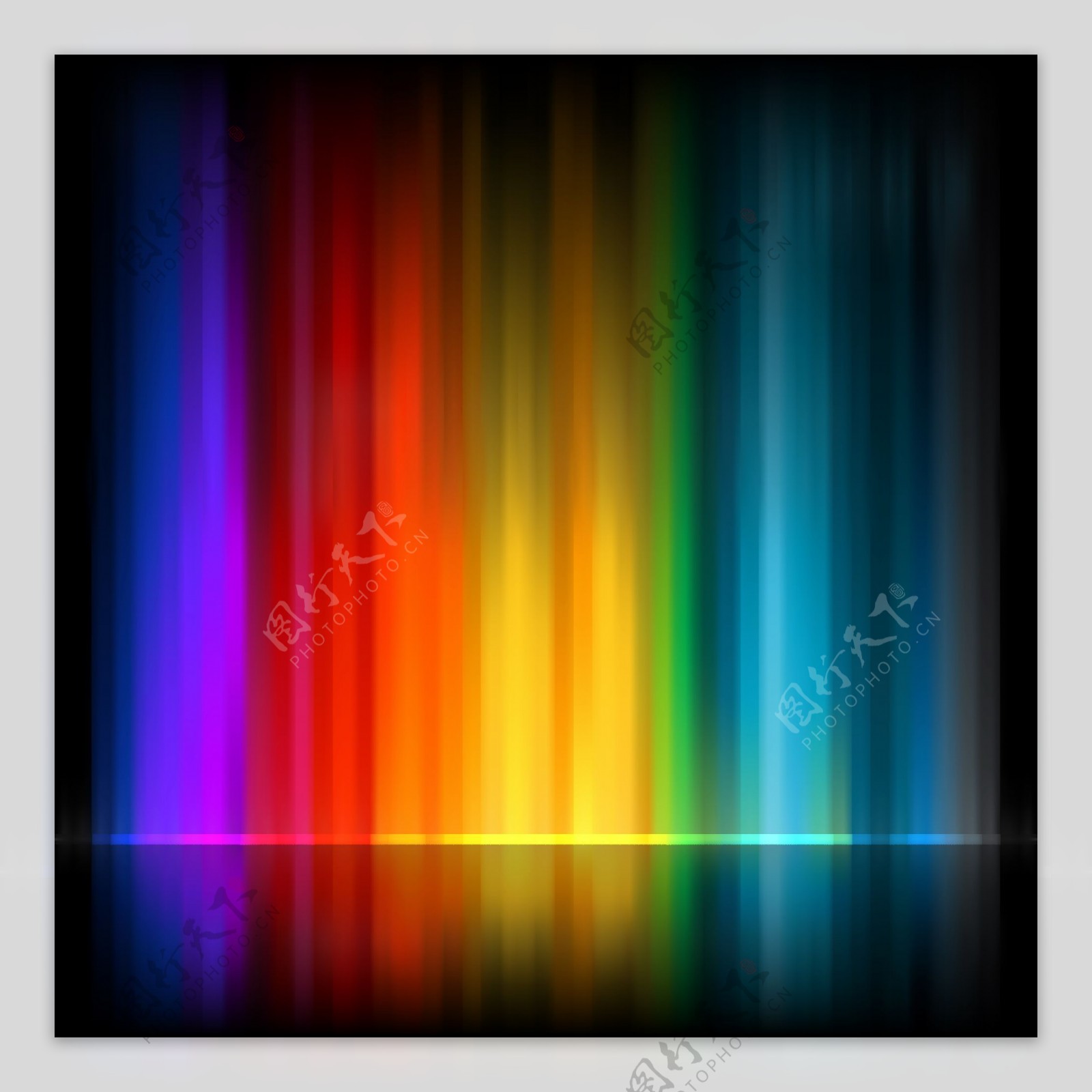 彩虹色光线