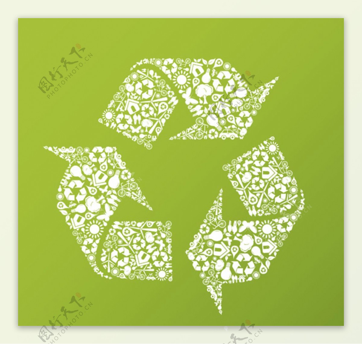绿色环保回收再利用图标