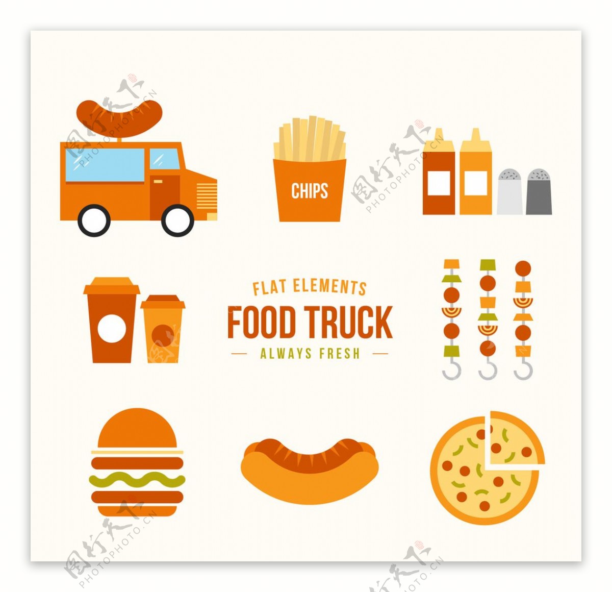 食品的卡车