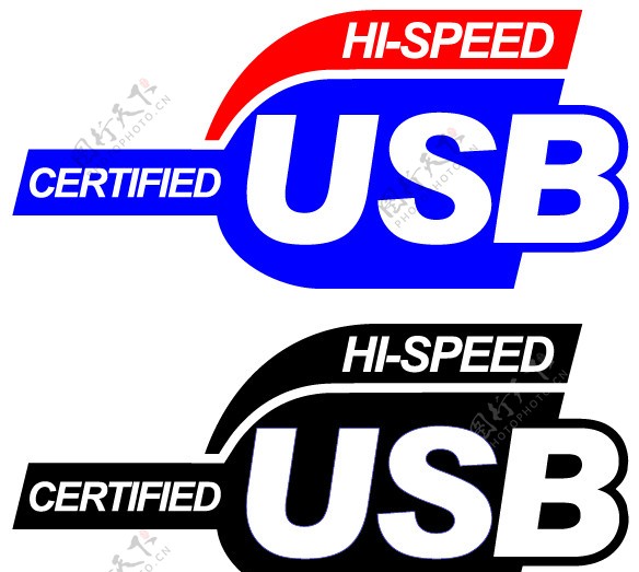 USB2彩色标志