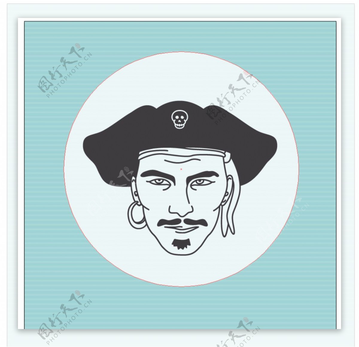 绘制的海盗肖像