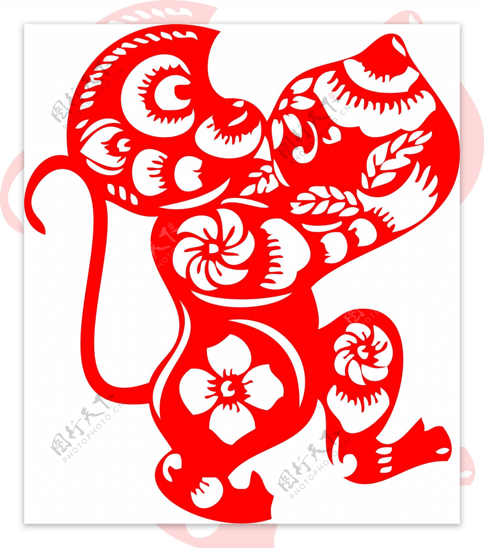 猴年剪纸设计图__传统文化_文化艺术_设计图库_昵图网nipic.com