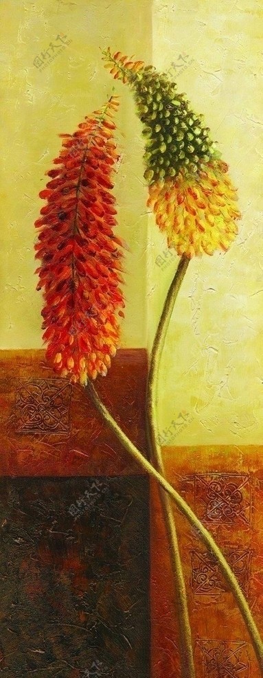 花卉油画4100140厘米X107厘米