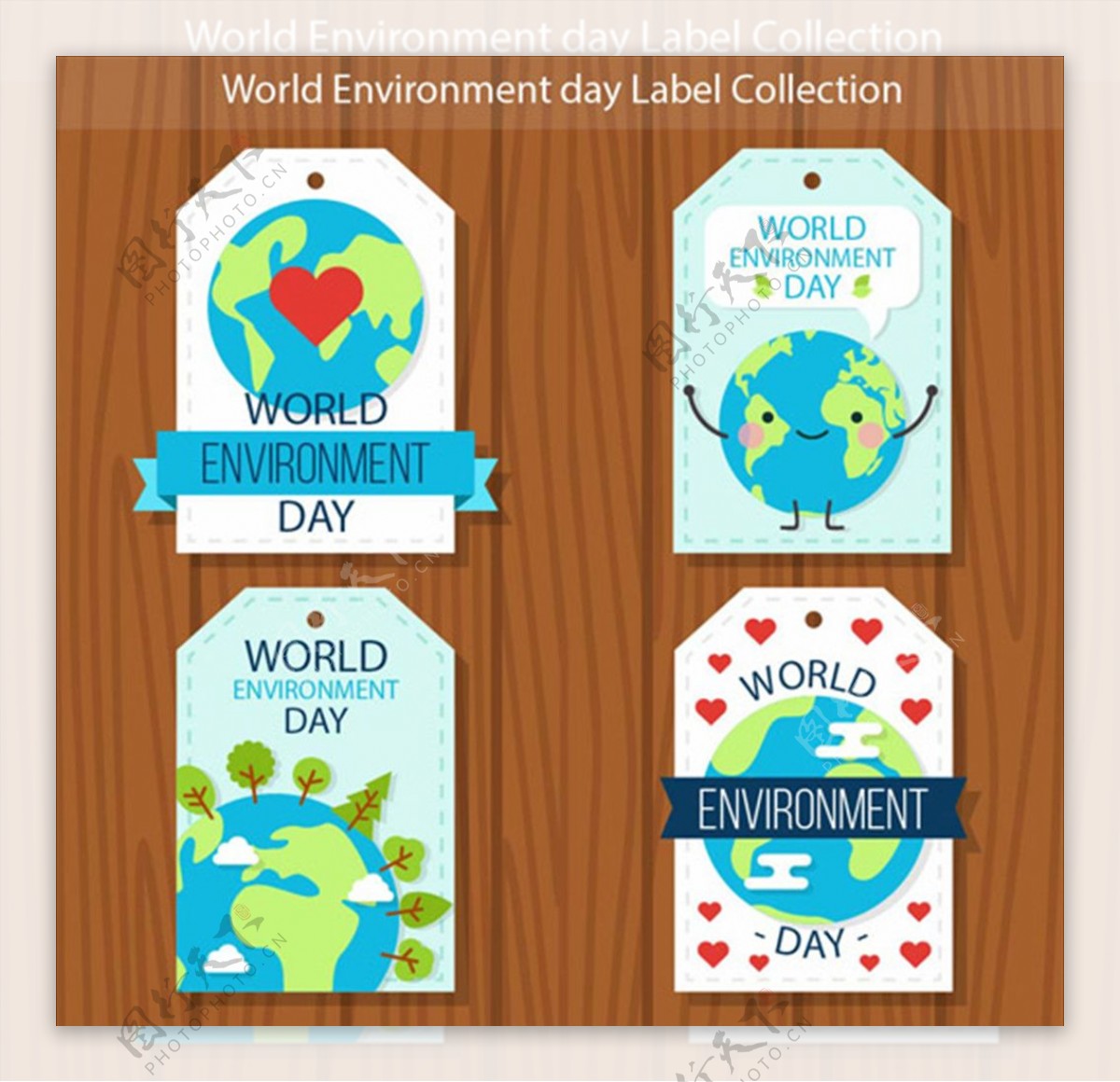 世界环境保护日标签集