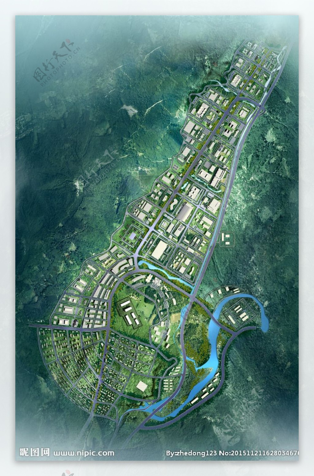 县城城市规划设计方案效果图