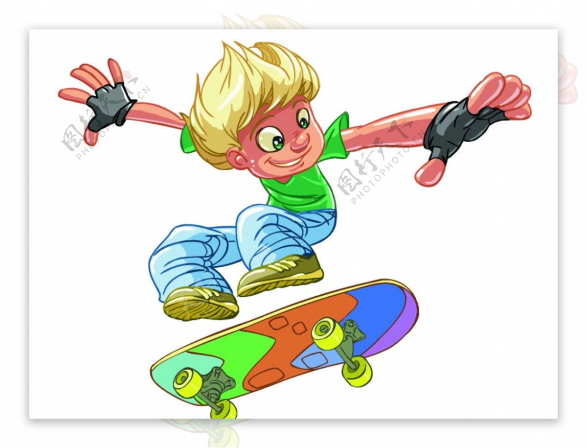 滑板少年
