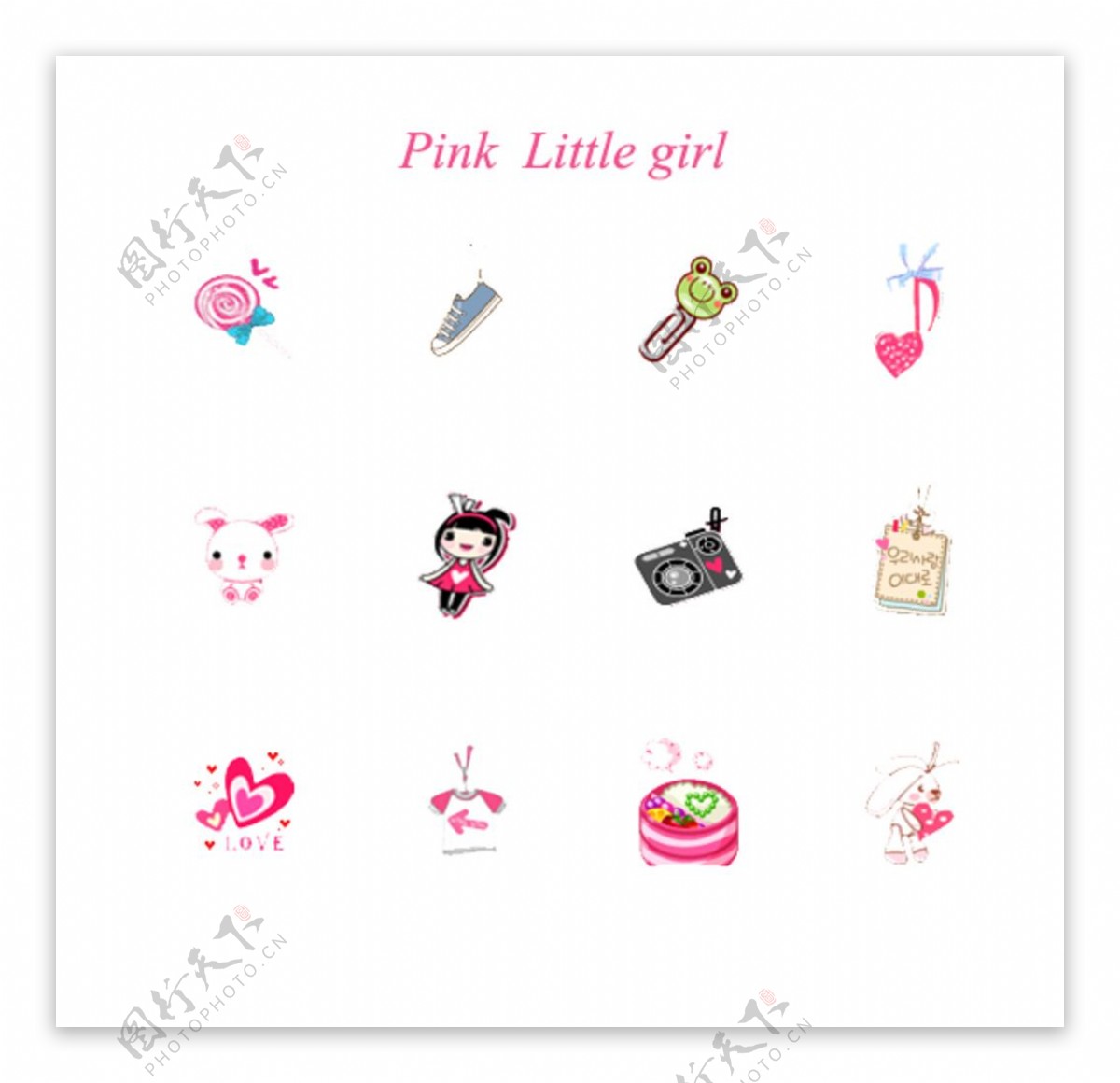 粉色小女孩图标