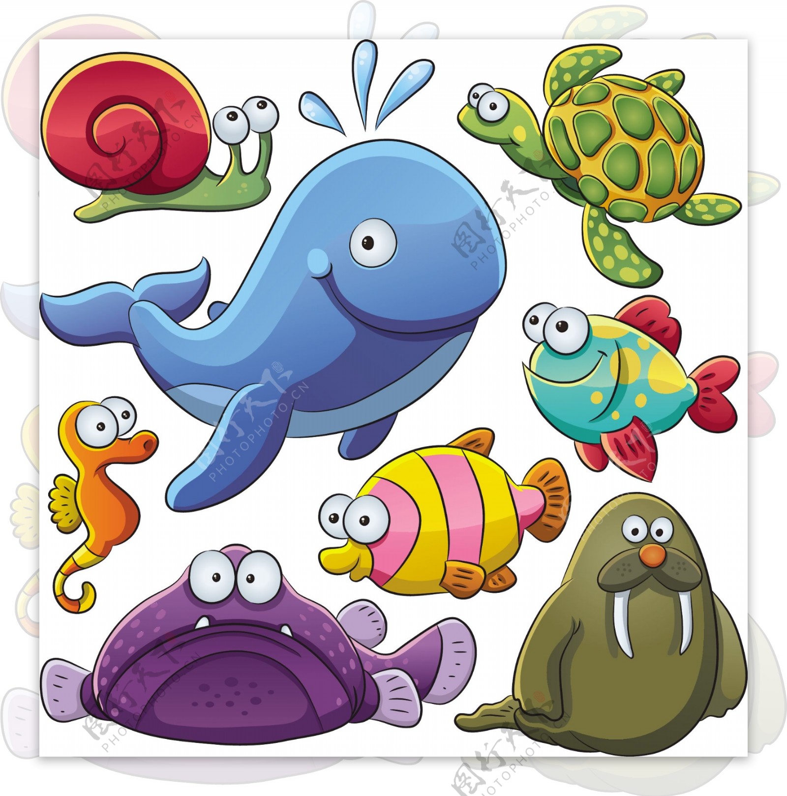 海洋生物|插画|儿童插画|一只圆圆圆喵 - 原创作品 - 站酷 (ZCOOL)