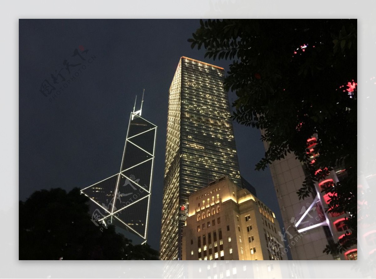 香港中环中银大厦夜景