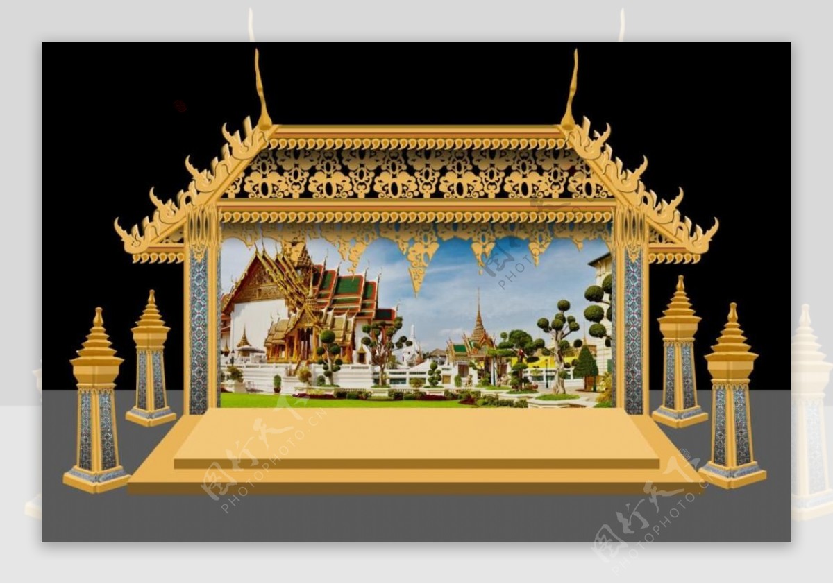 泰国节舞台背景