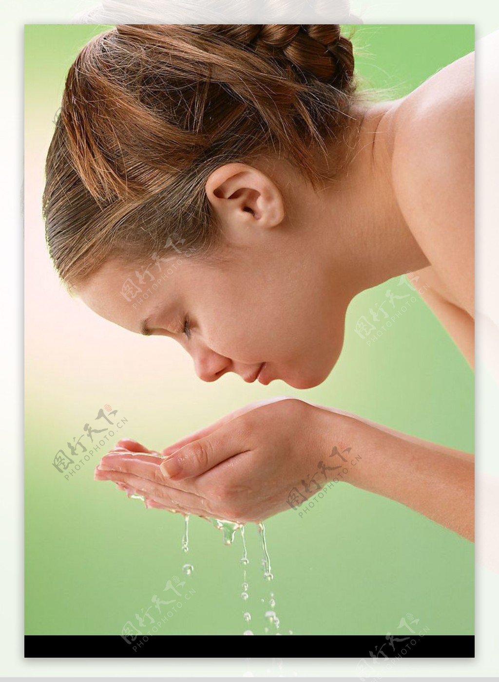 Beautiful Woman Washing Her Face Stock Photo - Image of cosmetics ...