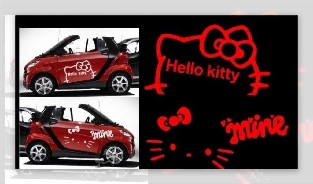 HelloKitty猫车贴