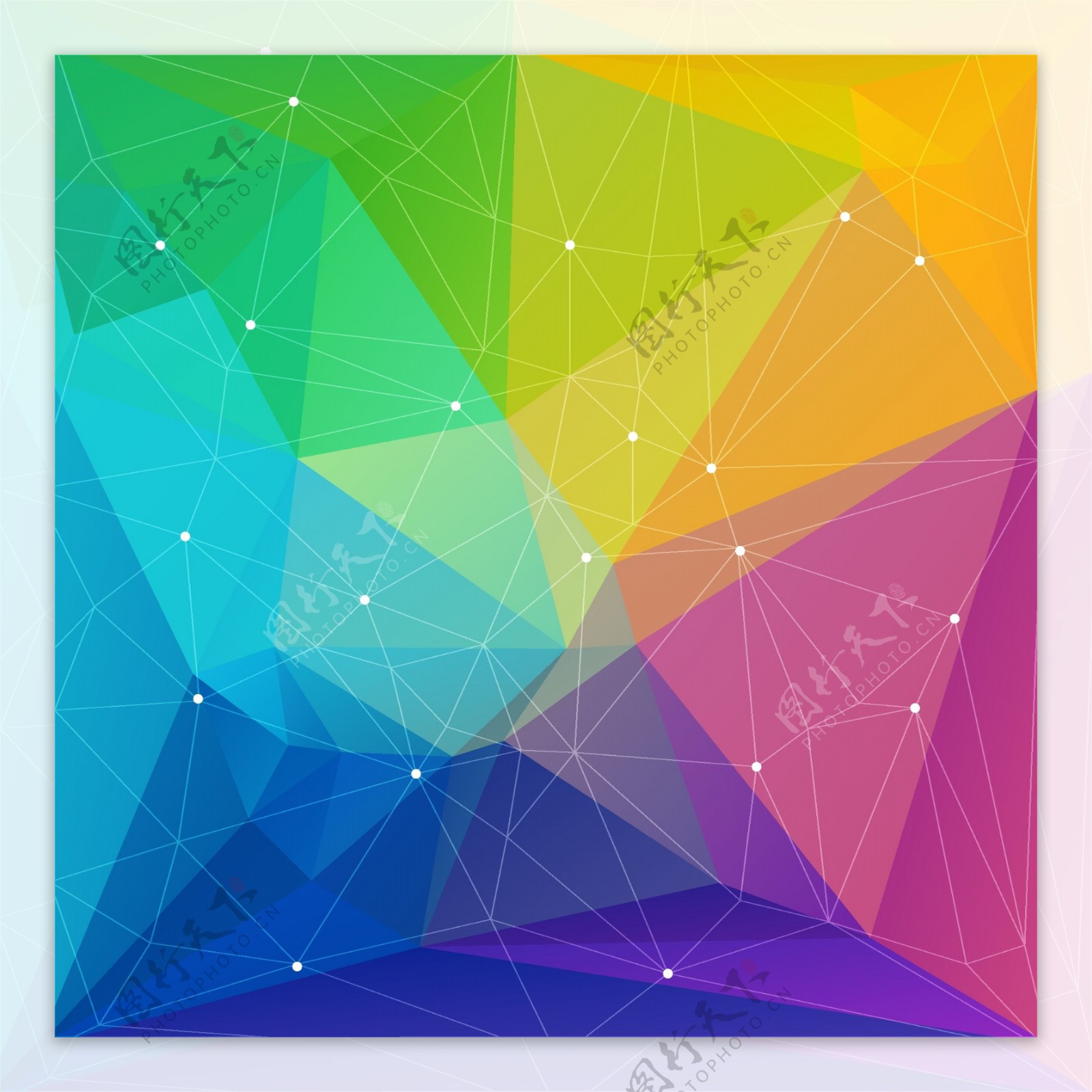 彩色几何背景渲染背景矢量EPS素材
