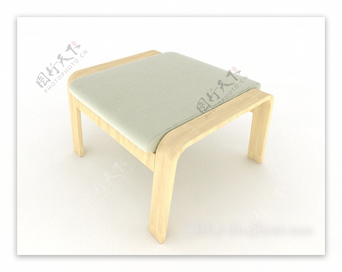 清新小板凳3d模型下载