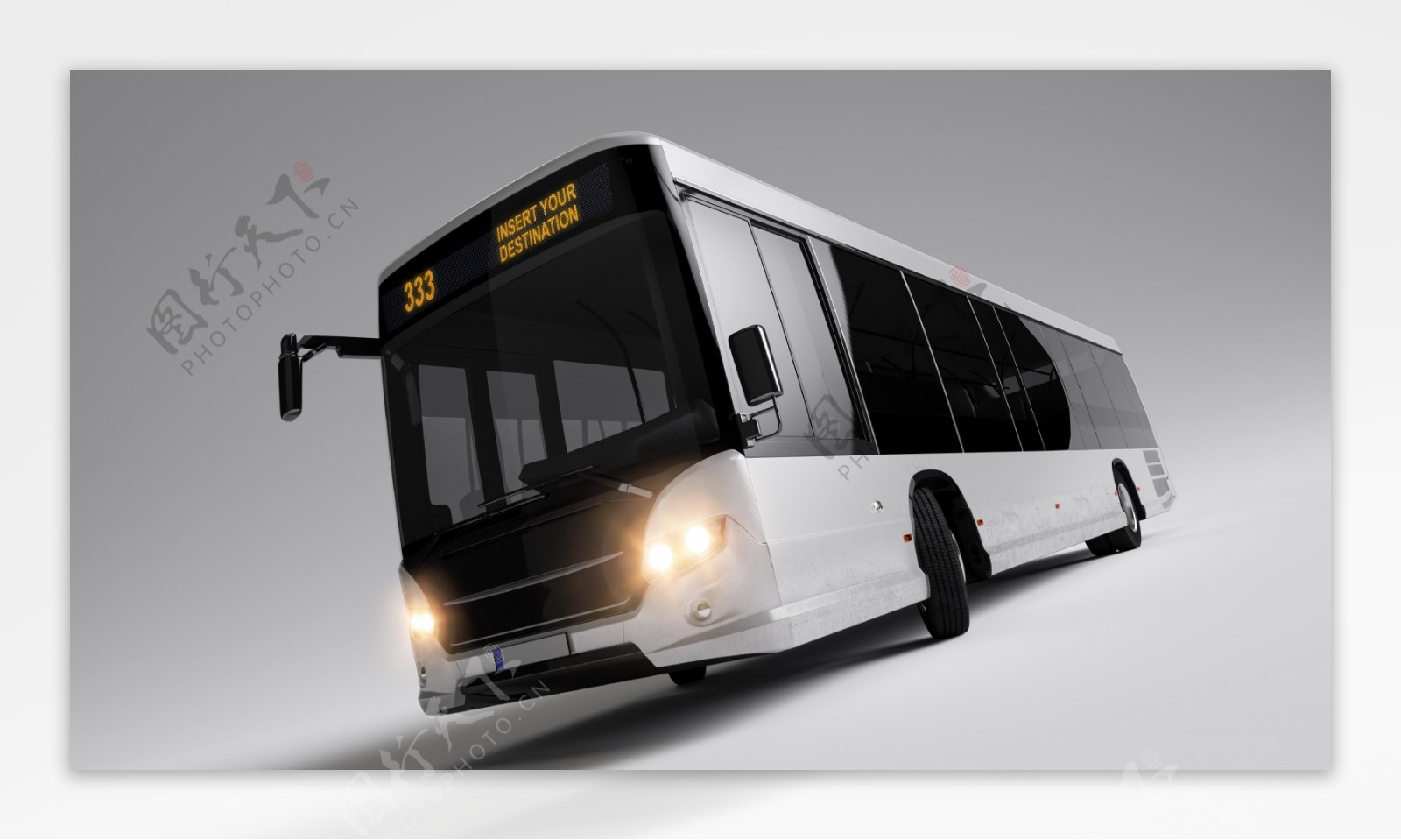 7视角高精城市巴士公交车PSD贴图