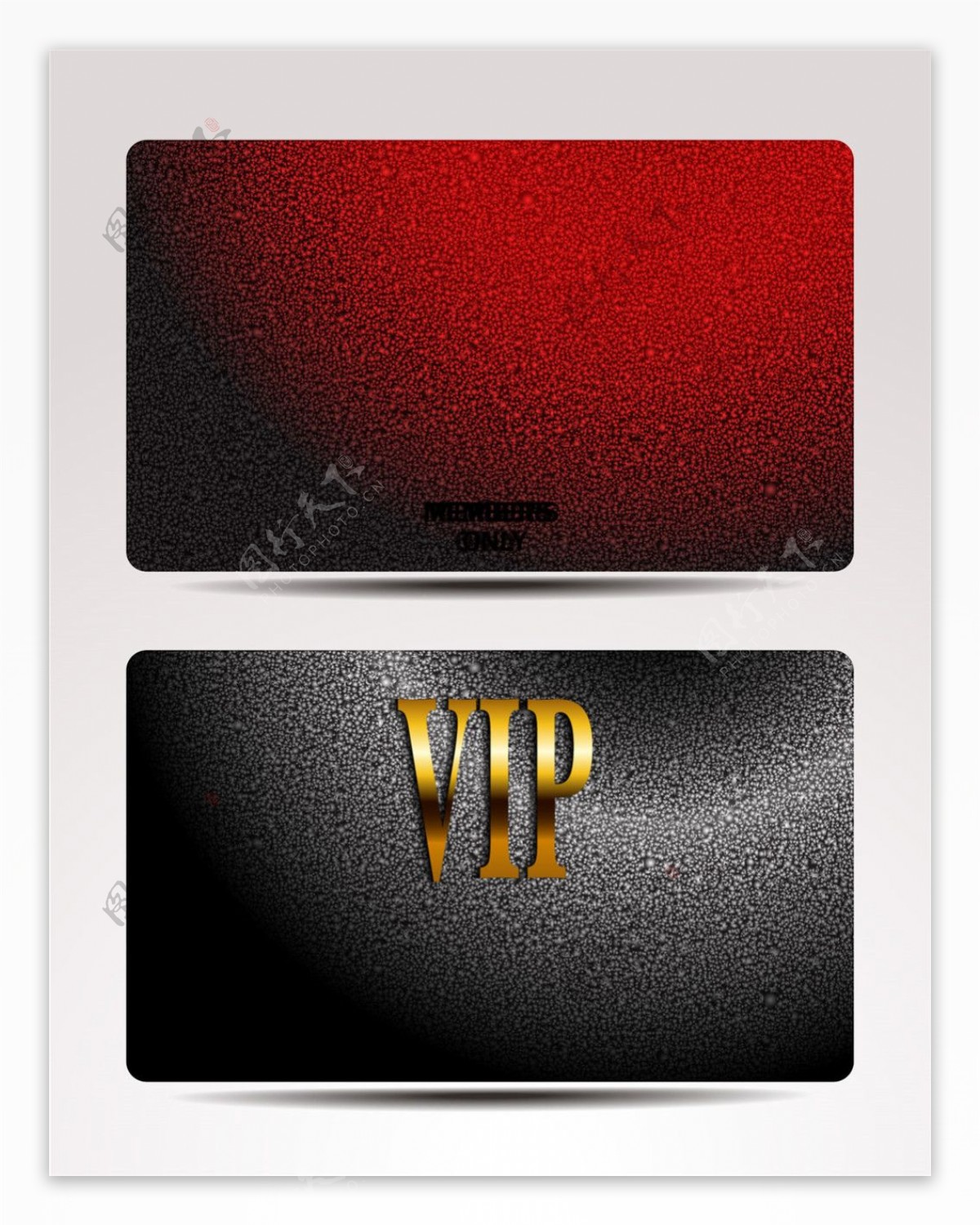 金质会员卡VIP卡设计矢量模板