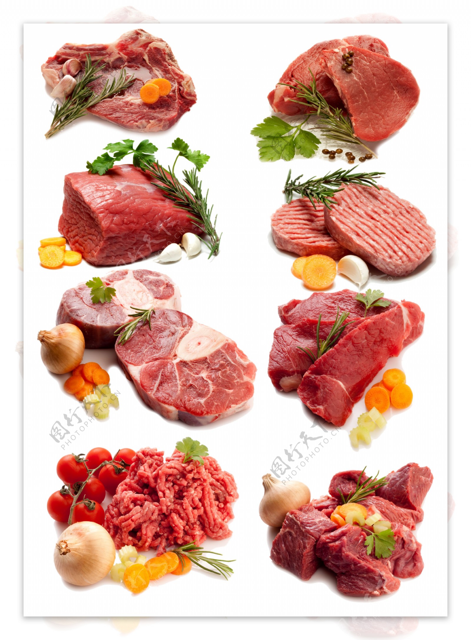 瘦肉与配菜图片