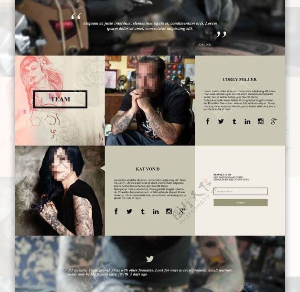 时尚企业网页UI设计