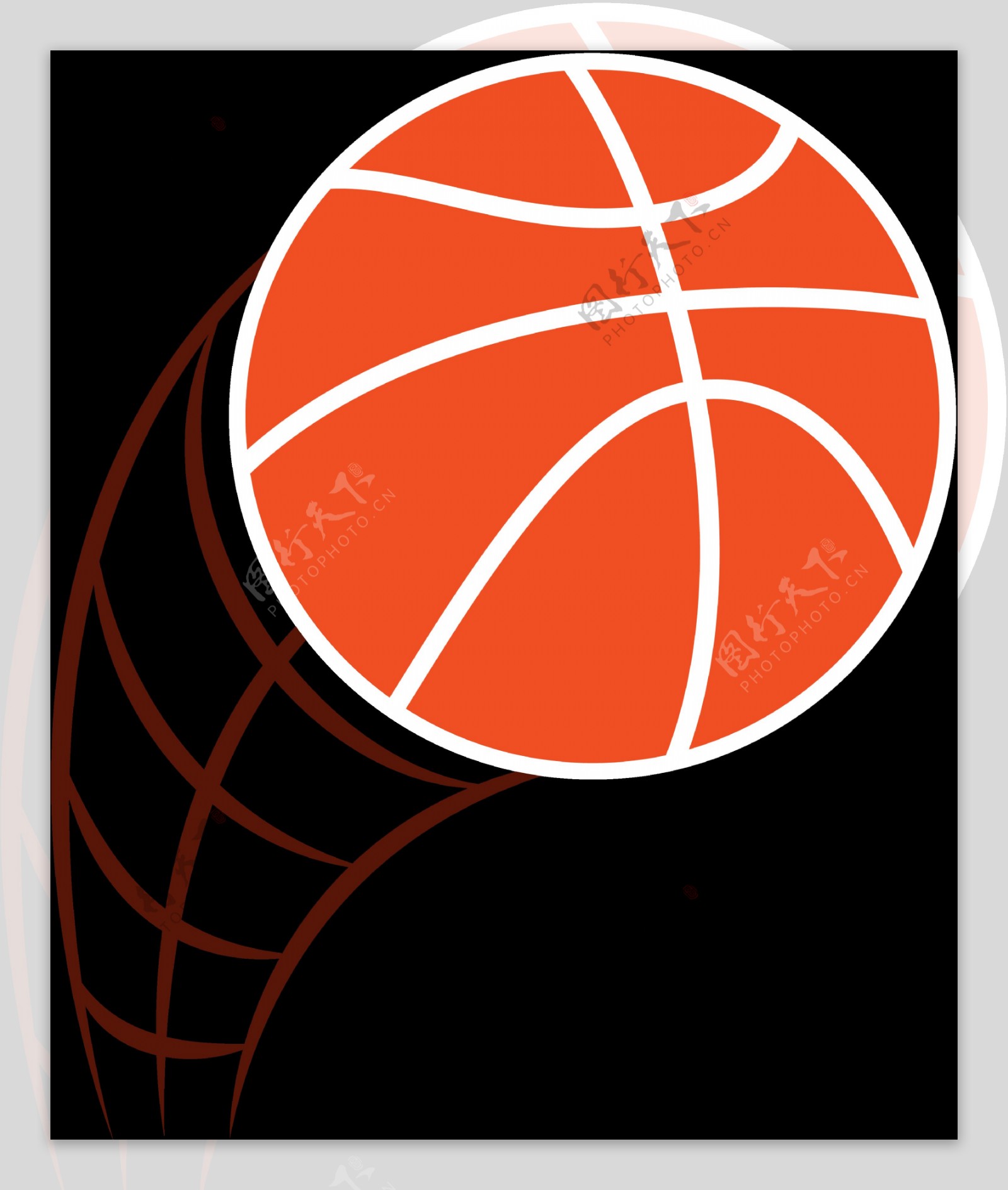 手绘红色篮球插图免抠png透明图层素材
