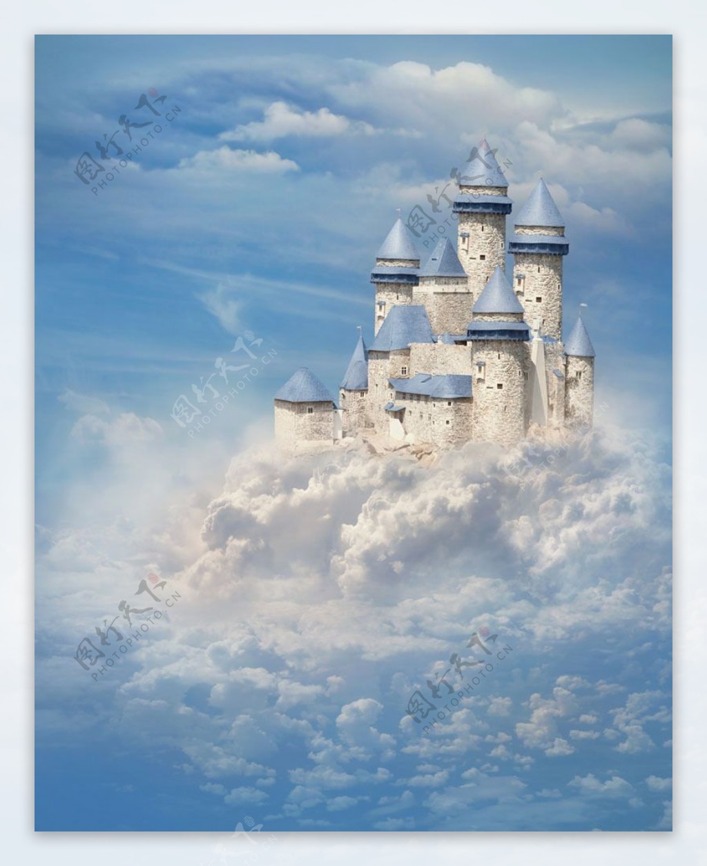 云端的城堡图片