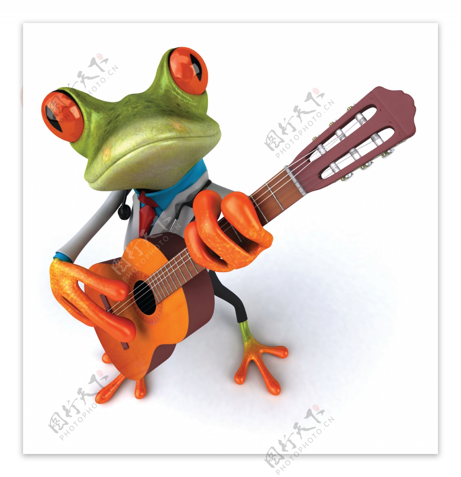 弹吉它的青蛙图片