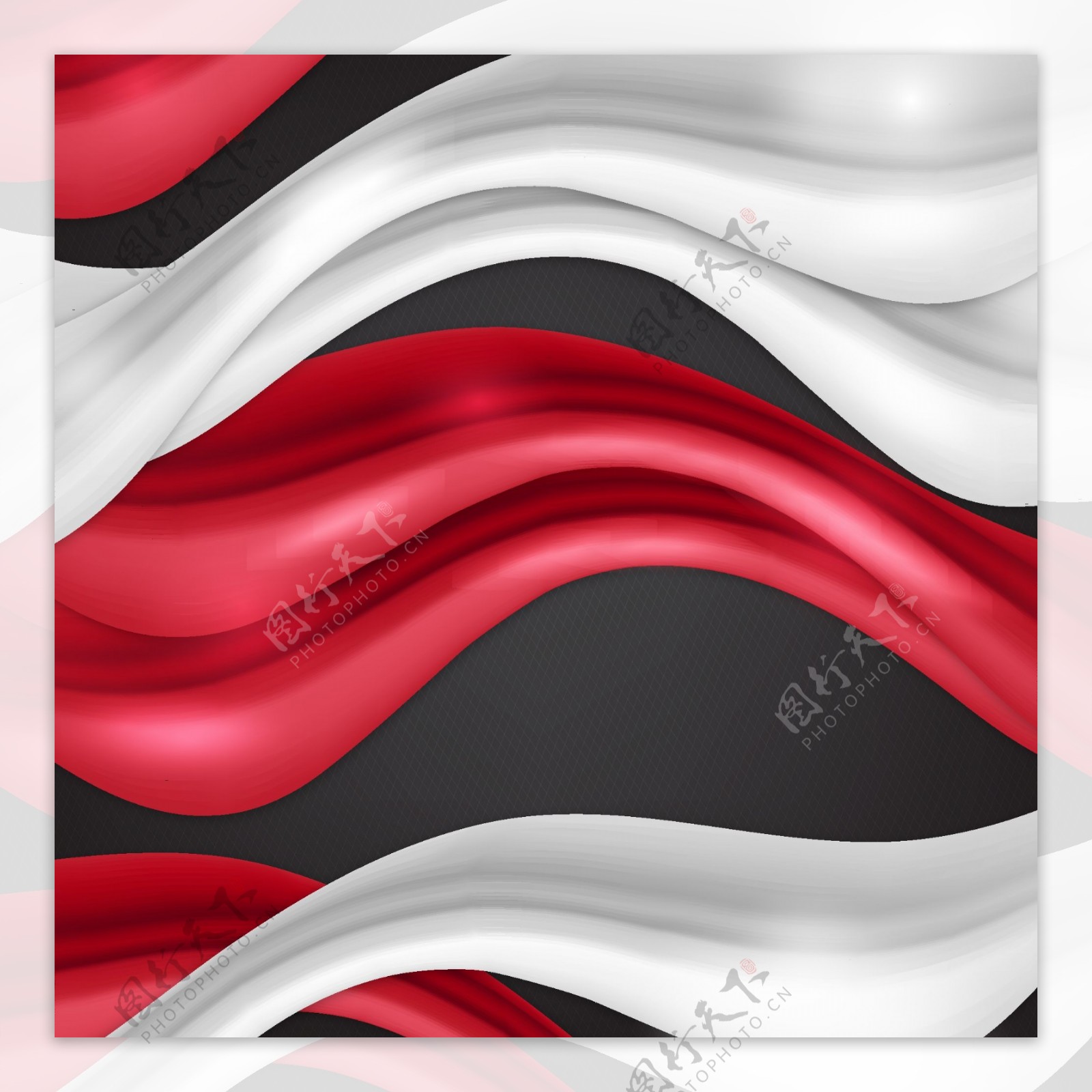黑白红抽象纹理图案