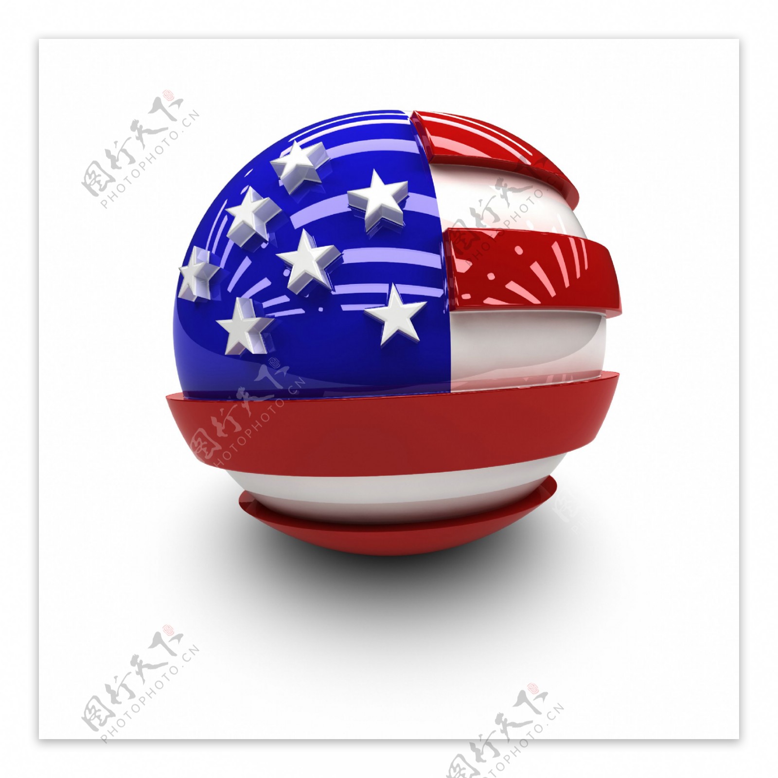 美国国旗球体图片