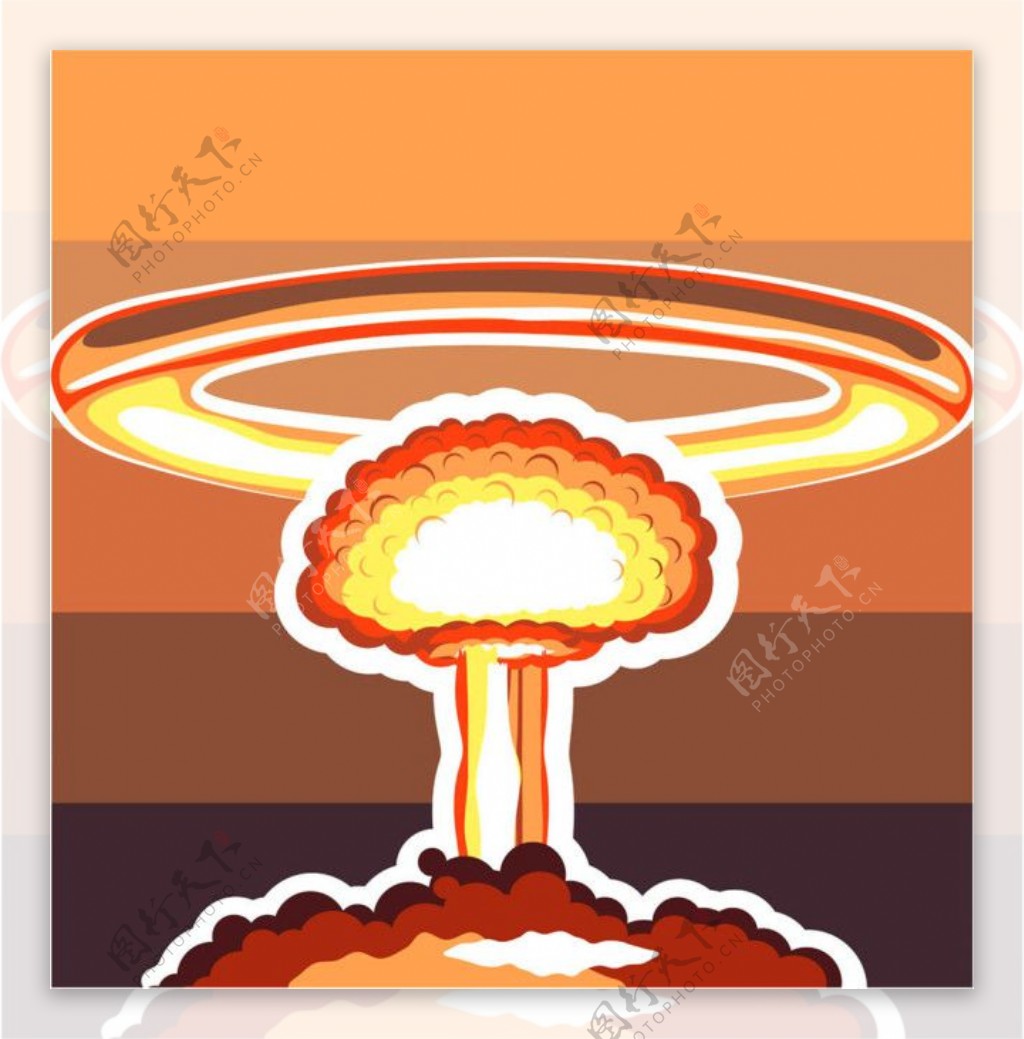 卡通核爆炸图片