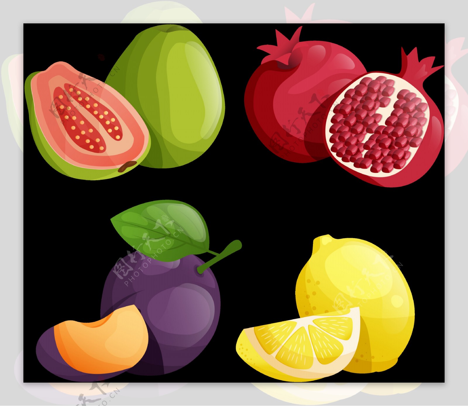 漂亮手绘水果插画免抠png透明图层素材