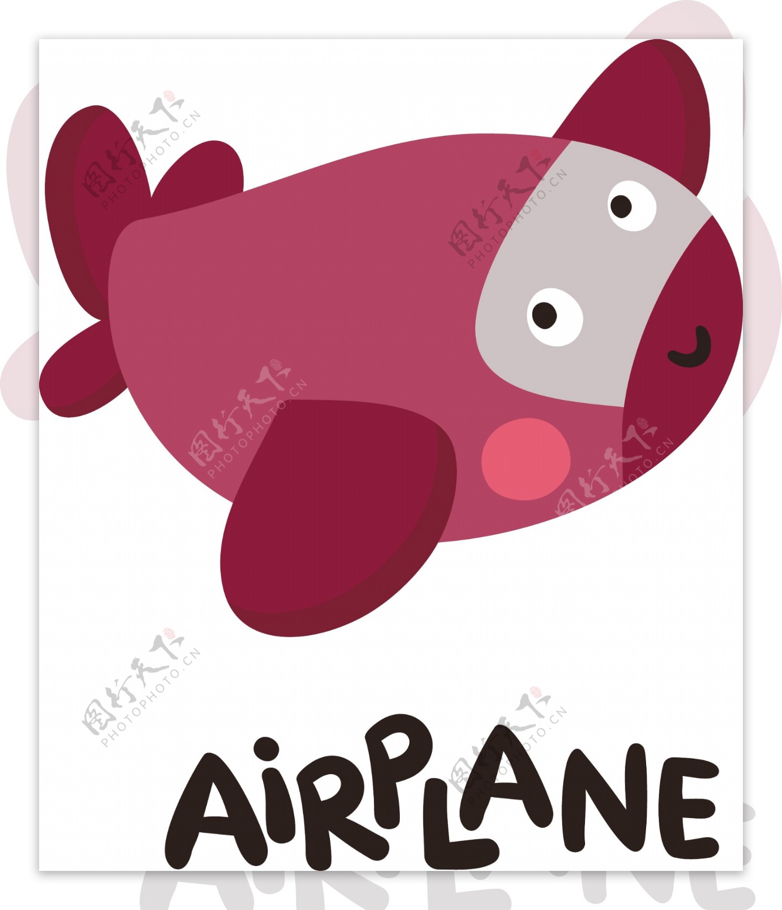 AIRPLANE可爱卡通动物人物矢量素材