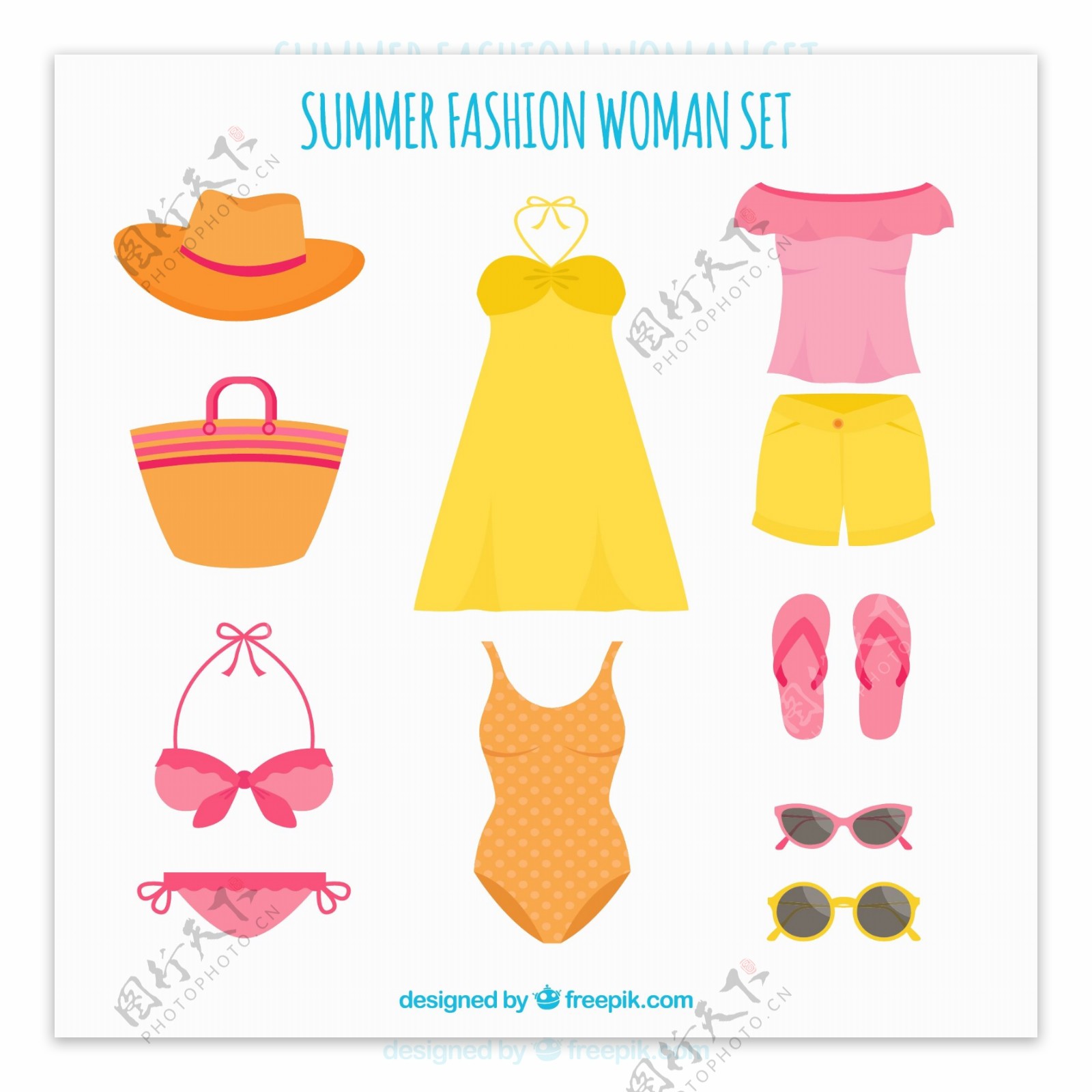 妇女夏季服装套