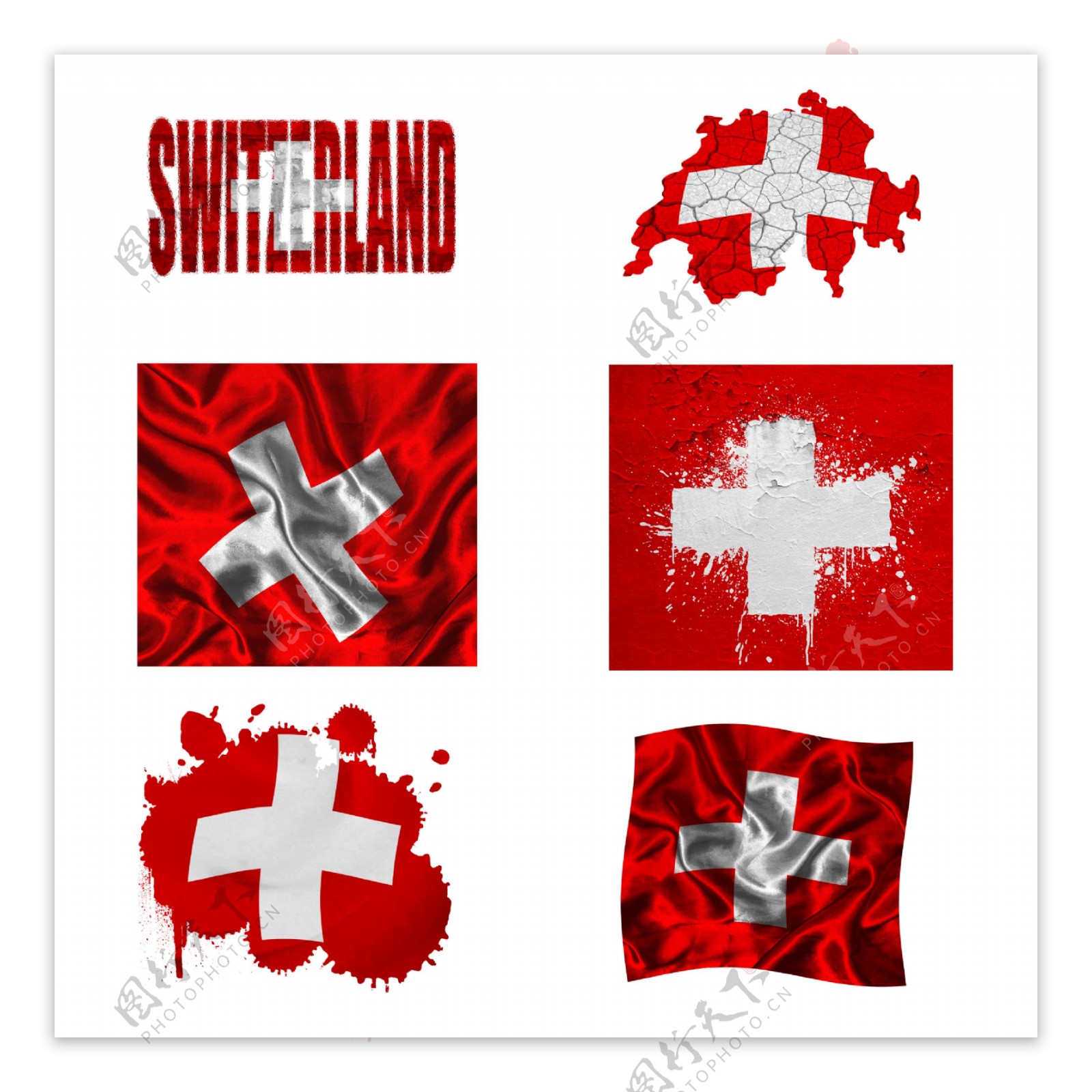 瑞士国旗地图图片