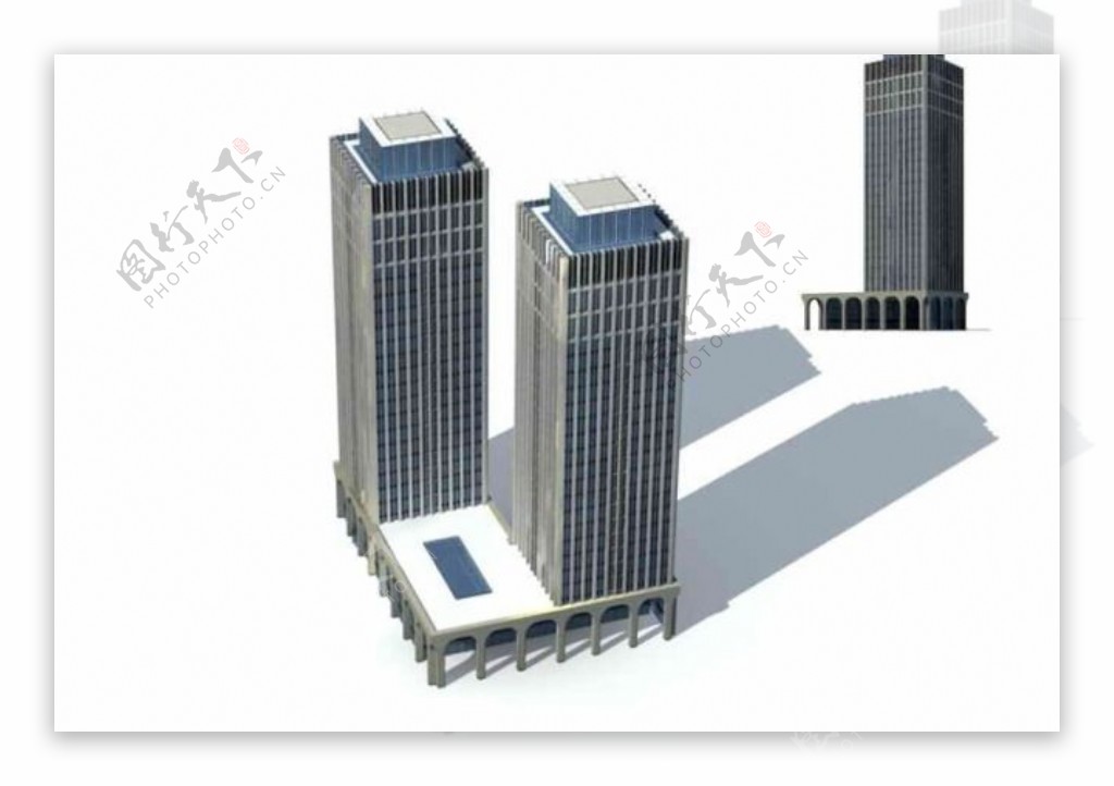 MAX十层塔式住宅楼3D模型