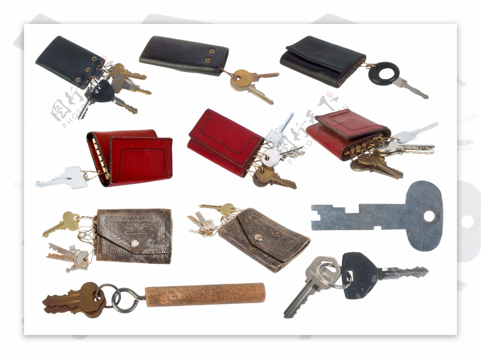 各种钥匙和钥匙包图片