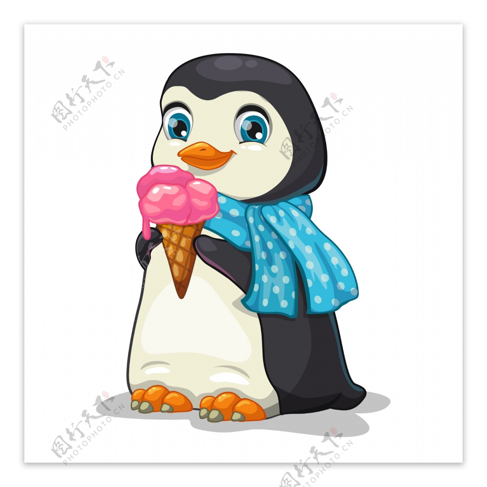 吃冰淇淋的企鹅